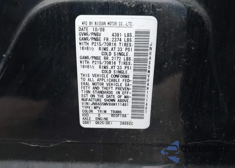 2010 Nissan Rogue S из США, поврежденный, VIN JN8AS5MV8AW111481